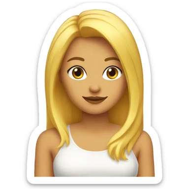 chica rubia sticker