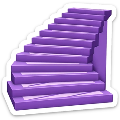 42-foot purple steps in floor map with lines no stairs sticker
