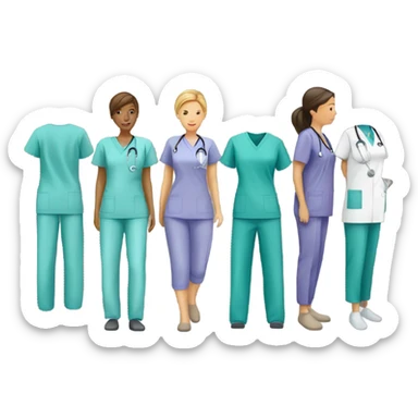 Medical scrubs  sticker