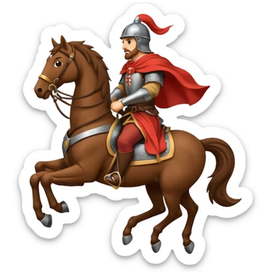 Medieval cavalry rode four legged horses sticker