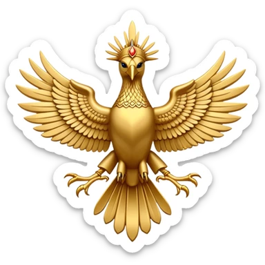 Simplified Faravahar with minimalist design sticker