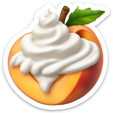 Peach with lots of cream sticker