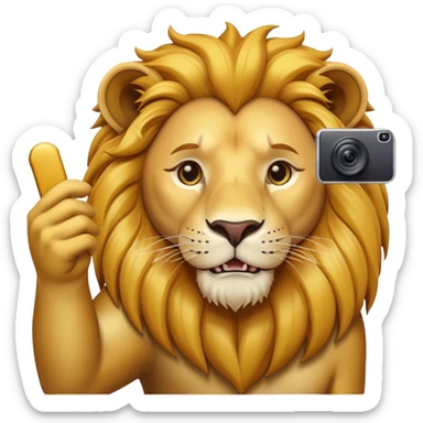 selfie lion sticker