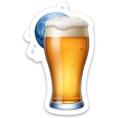 Blue moon beer sticker
