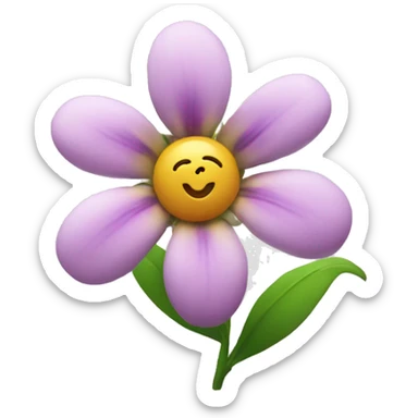 flower with theeth sticker