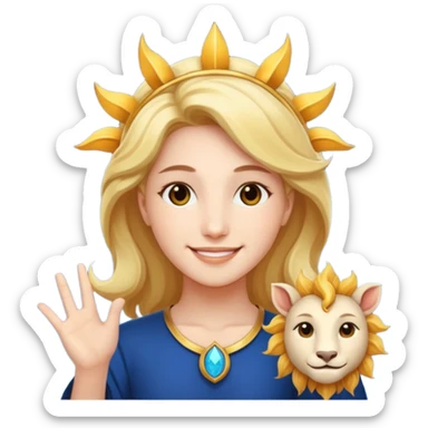 Virgo sun, leo moon, capricorn rising as a person sticker