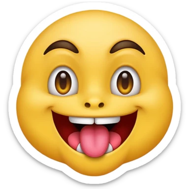 freaky emoji based on 69, with mischievous eyes, tongue out, vibrant colors, fun and cheeky vibe sticker