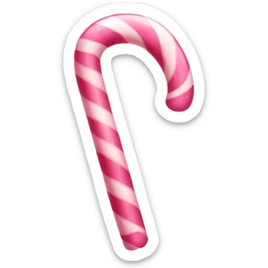 One pink candy cane sticker