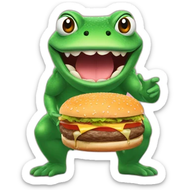 Bufo offer a burger sticker