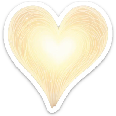 a heart surrounded by a gentle, swirling pattern of light sticker