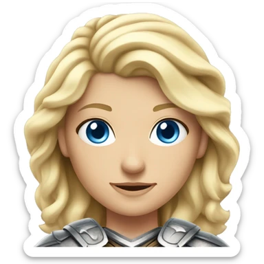 Caucasian blond valkyrie with blue eyes sticker