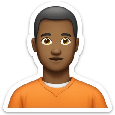 Prisoner with orange shirt sticker