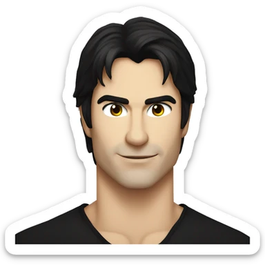 Damon Salvatore vampire face sticker