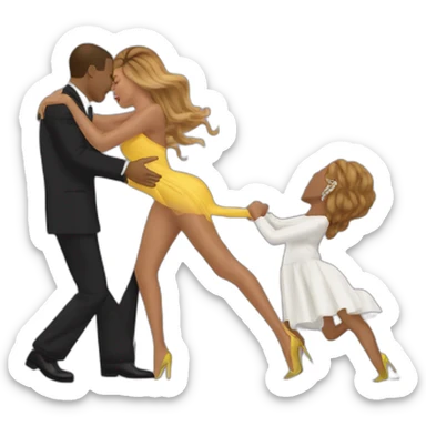 Beyonce dragging jayz by the ear  sticker