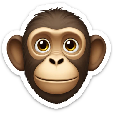 Monkey whit tés sticker
