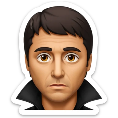 Tony Montana with a scar
 sticker