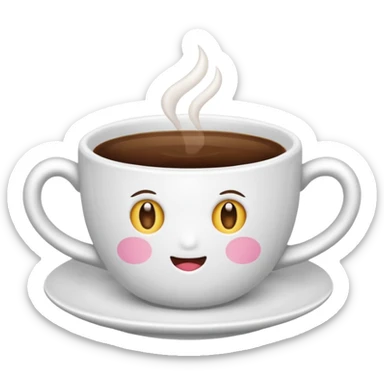 Розовая чашка кофе sticker