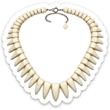 Necklace made of human teeth sticker