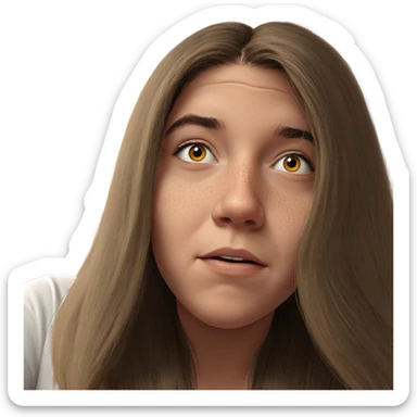 realistic portrait of girl sticker