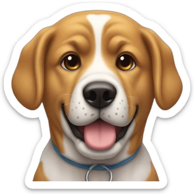 un chien sur un blod sticker