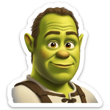 Shrek side eyeing  sticker