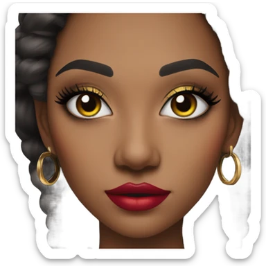 makeup artist girl social e sticker