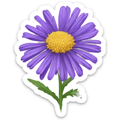 aster flower sticker