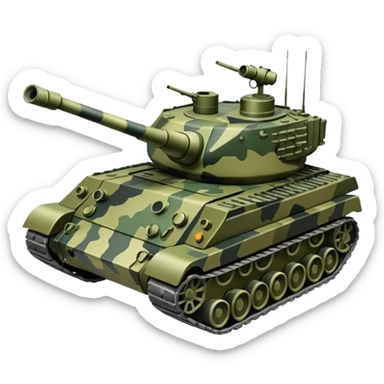 tank from bird's-eye view sticker