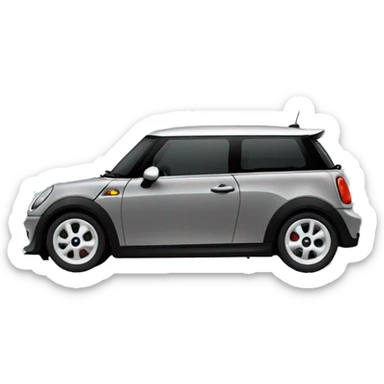 Mini Cooper in grey  sticker