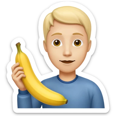 Banane avec une mais autour  sticker