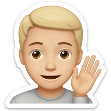 Embarrassed with smile sticker