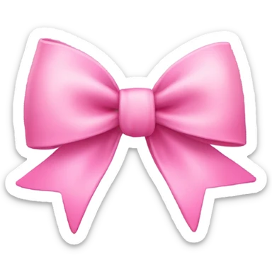 Cute pink bow sticker