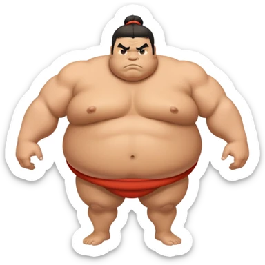 sumo wrestler sticker
