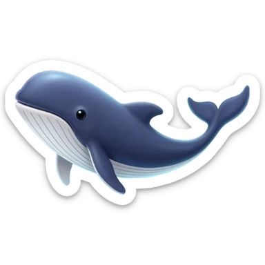 cosmic whale swimming through a spiral galaxy sticker