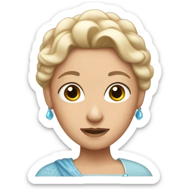 a bare-headed princess sticker