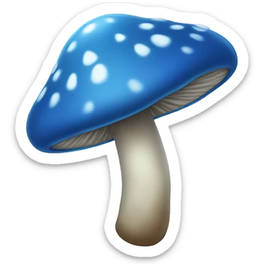 Blue mushroom sticker