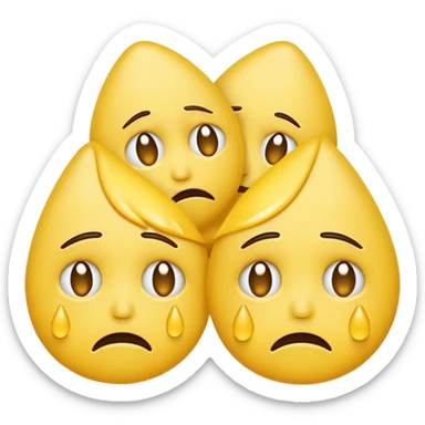 🥺+🥲+🥺  je veux pas d'apparence humain  sticker