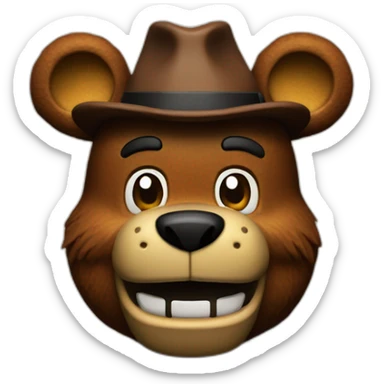 freddy fazbear, animatronic bear sticker