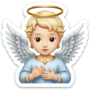  baby angel with wings renaissance sticker