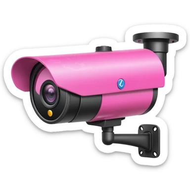 Security Camera pink with graffity sticker