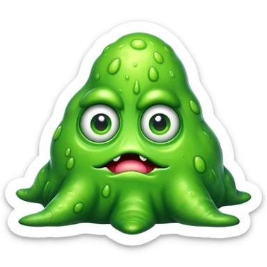 slimy blob monster with one eye sticker