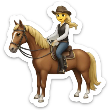   horse riding horse sticker