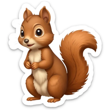 A cute little squirrel, full body.  sticker