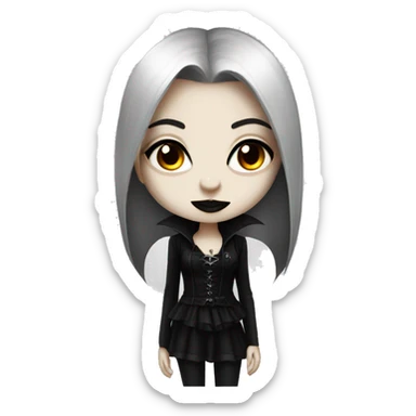 vampire goth girl sticker