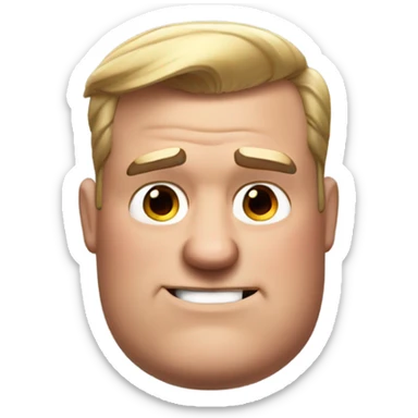Fat Realistic Mr incredible head with haircut and straight face and is so fat that he clears out the whole screen and it needs to be 144 pixels  sticker