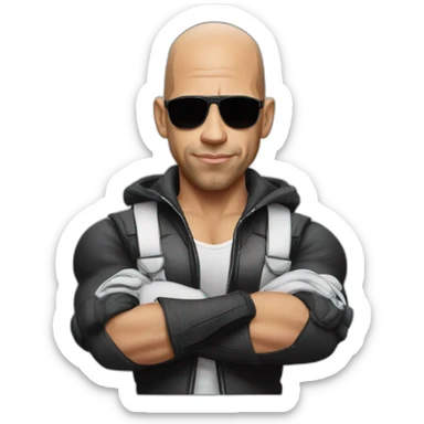vin diesel wearing mickey suit sticker