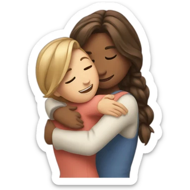 hug-two-girls sticker