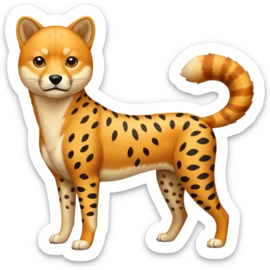 Cheetah-Dingo-Shiba-Inu-Leopard-hybrid-animal-creature, full body  sticker