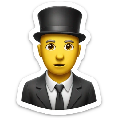 Yellow face smirking but also puzzled sticker