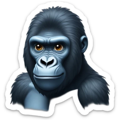 a big blue gorilla named negro in sapnish sticker